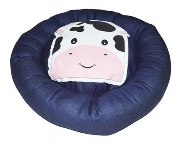 Cama Cucha Acolchonada Bellon Mascotas Jean Azul Estampado 1