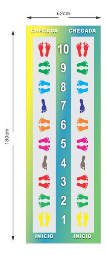 Tapete Corrida Dos Pés 62x180 Pedagógico Infantil Sensorial 1