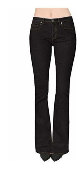 Pantalones Elasticos De Corte De Bota Slim Para Mujer De Hyb 1