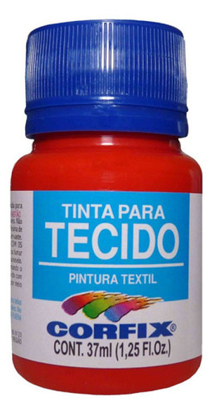 Tinta Para Tecido Fosca Corfix 357 Vermelho Tomate 37ml 0
