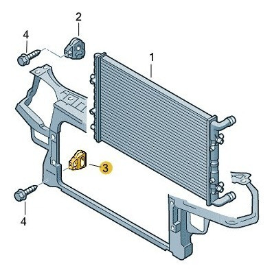 Kit 10 Coxim Suporte Inferior Radiador Gol Fox 6q0121367a Vw 1