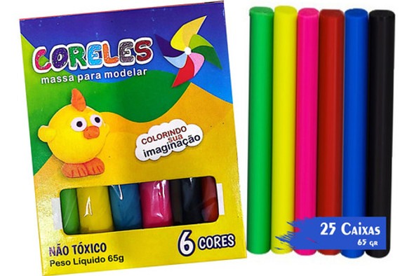20 Cx Massinha De Modelar Lembrancinha P/ Brinde 65gr 0