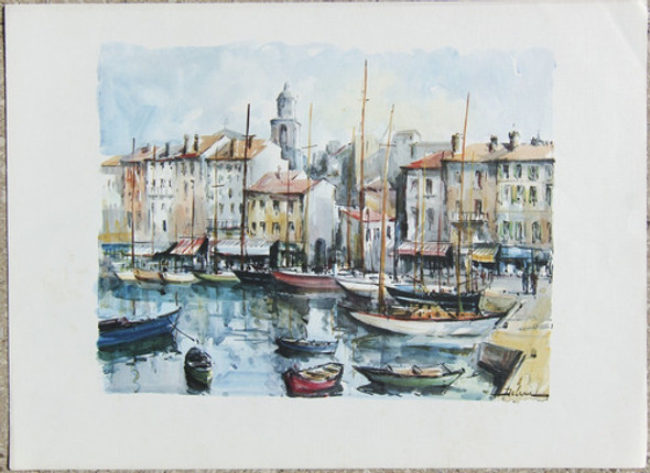 Lámina Puerto De Botes 40x55cm Nektararte 0