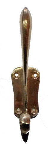 Percha Doble Vertical De Estilo Para Perchero Bronce Pulido 1