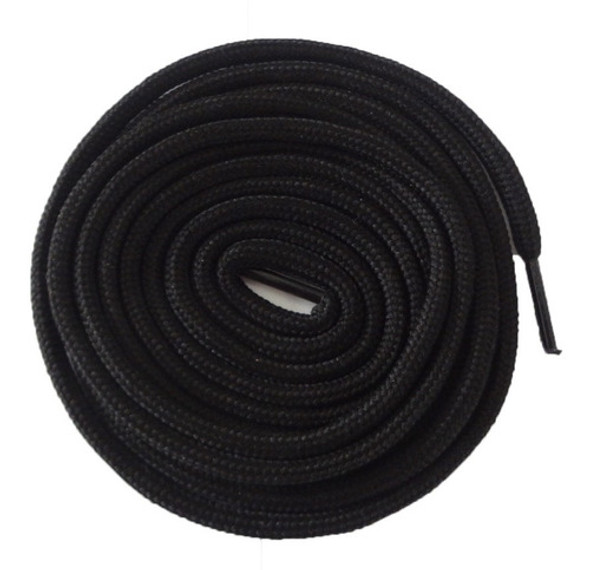 Par Cadarço Militar Redondo Coturnos Tênis 1,40cm Preto 0