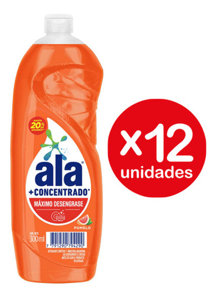 Detergente Lavavajillas Desengrasante Pomelo 300ml X12u Vita 1