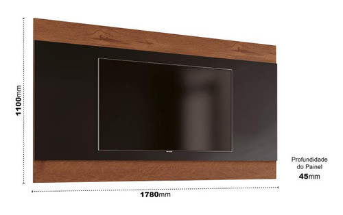 Painel Merlot 1.80 Preto Naturale 770139 Tv 65 Edn 1