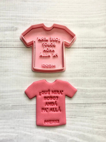 Cortante Para Galletitas Que Mira Bobo Messi Camiseta 0