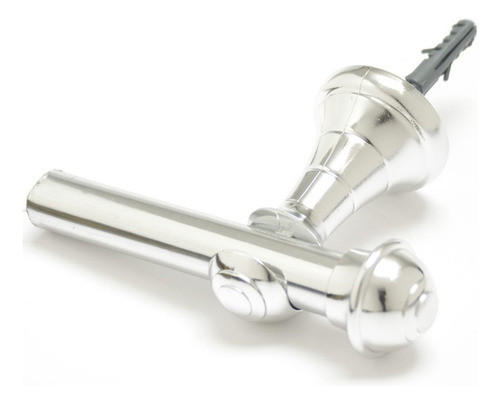 Kit Varão De Metal Para Cortinas 19 Mm 2 Metros Cromado 0