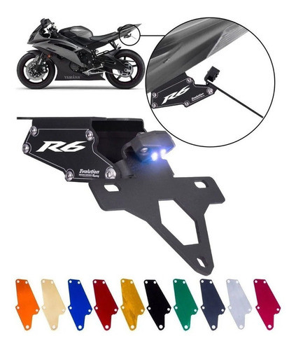 Portamatricula Yamaha Yzf R6 06/08 Mk Motos 0