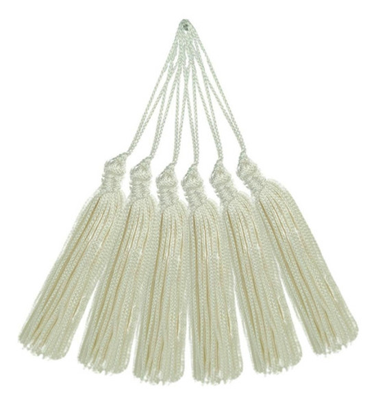 Pingente De Seda Tassel Franja Bege Natural - C/ 20 Un - Brx 0
