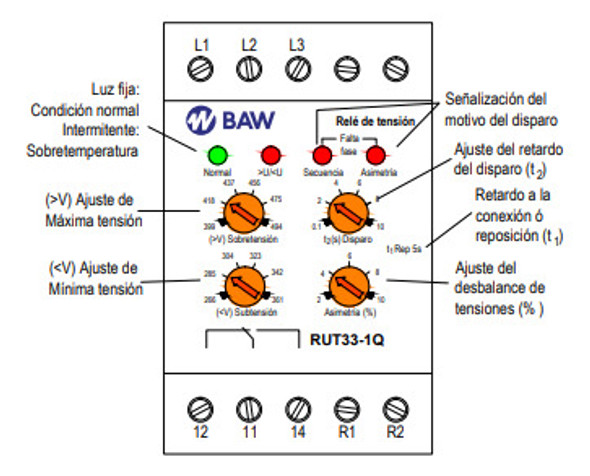 Protector De Tension Trifasico 5a Baw 1