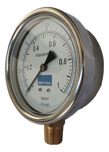 Manómetro Gasista 0-1 Kg/cm2 Mm4-48 Beyca (100mm) 1