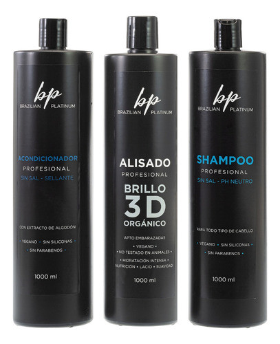 Fijador Organico Alisados Progresivo Vegano Kit Completo 3lt 0