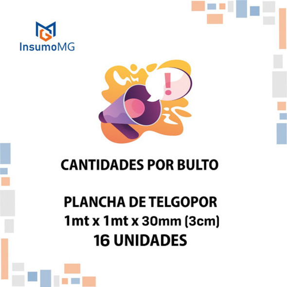 Planchas De Telgopor 1 X 1 X 30mm Std Muro / Tabique / Techo 1