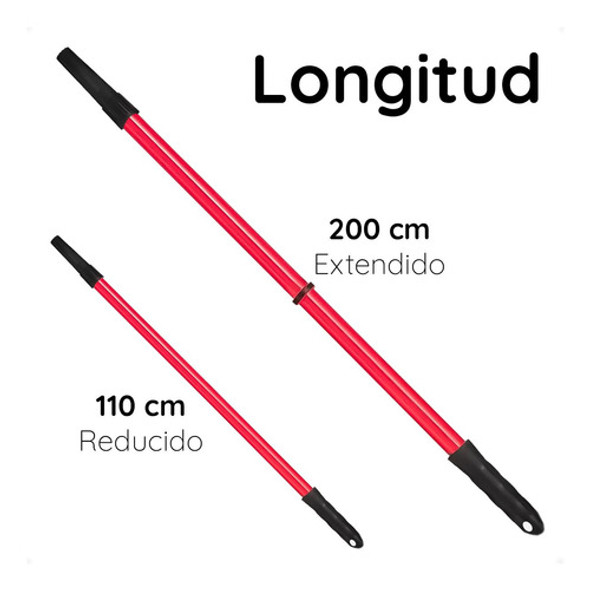 Palo Extensor 2 Metros Para Plumeros Rodillos Tcs 1