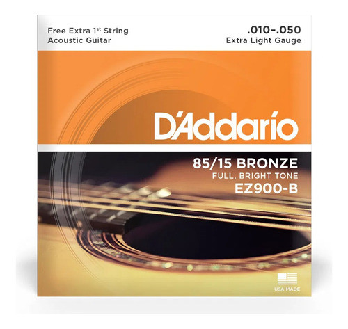 Bag Cargo P/ Violão Folk Strinberg + Cordas Daddario 010 1