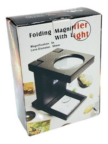 Lupa De Aumento 20mm Dobrável Com Régua 1