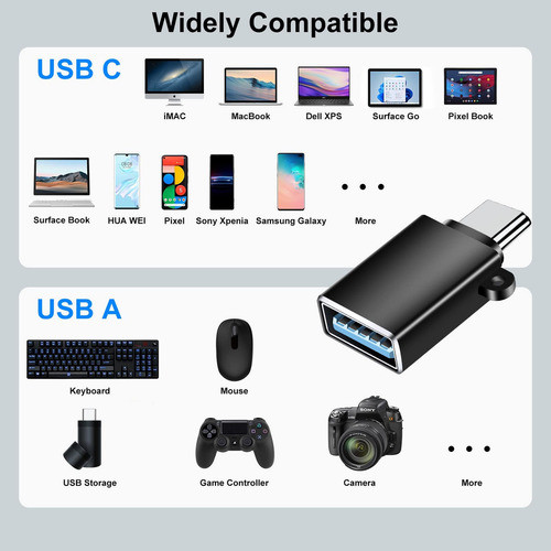 Adaptador Usb C A Usb, Adaptador Usb A Usb C, Adaptador Usb- 1