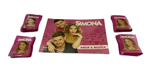 Pack 1 Álbum + 100 Sobres De Figuritas Simona Amor Y Música 1