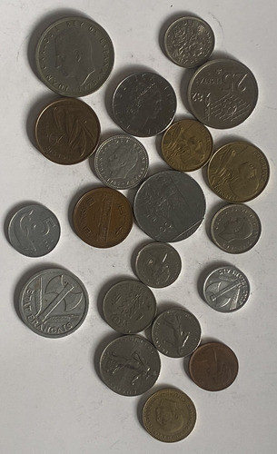20 Monedas Antiguas, Distintas, Lote Europa Y Asia, Ea01 0