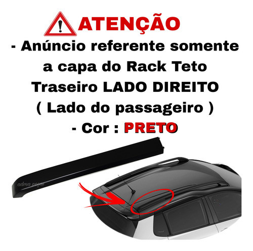 Capa Tampa Rack Traseiro Peugeot 2008 2020 2021 Ld Preto 1