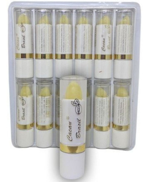 Kit C/ 24 Protetor Labial Hidratante Manteiga De Cacau 1