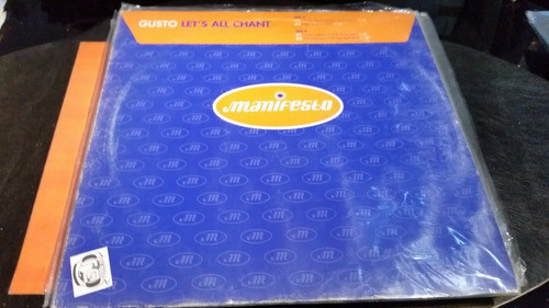 Gusto Let's All Chant Vinilo Maxi Uk Manifesto 1996 0