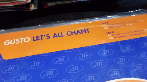 Gusto Let's All Chant Vinilo Maxi Uk Manifesto 1996 1