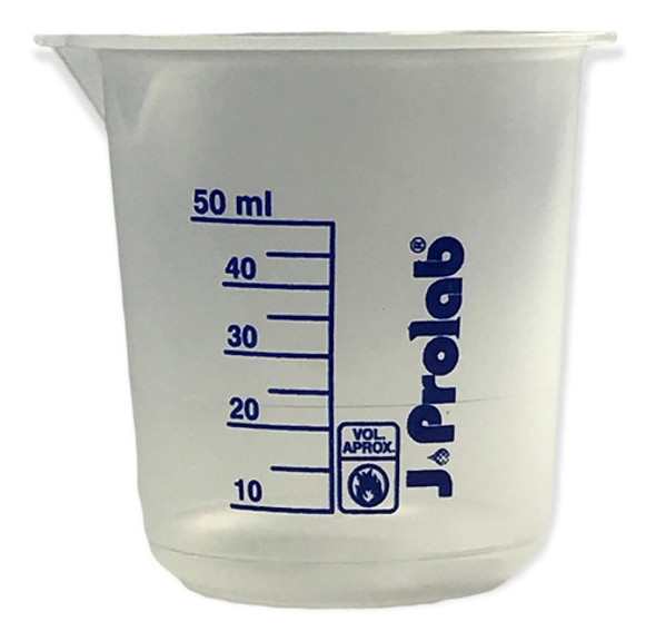 Kit 10 Becker Bequer Plástico Forma Baixa 50ml Polipropileno 0