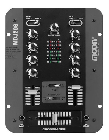 Consola Mixer Dj 2 Canales 4 Entradas Linea 1 Mic Phono 0
