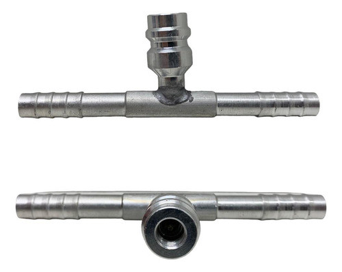 Emenda 6mm Aluminio Com Valvula R134 Sem Clip 0