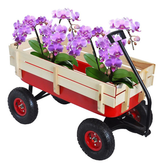 Carro/carrito De Carga Multiuso Metal Y Madera Grande 1