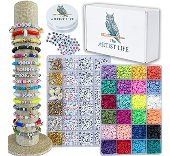 The Artist Life 6000 Clay Heishi Beads Bracelet Making Kit, 0