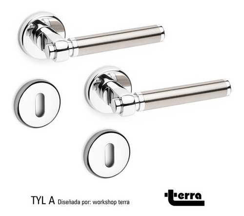 Manija Picaporte Doble Balancin Bronce Tyla Terra Oferta 1