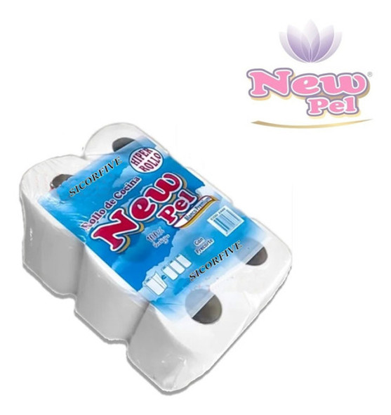 Rollo De Cocina New Pel Blanco Puro 6 Rollos X 120 Paños 0