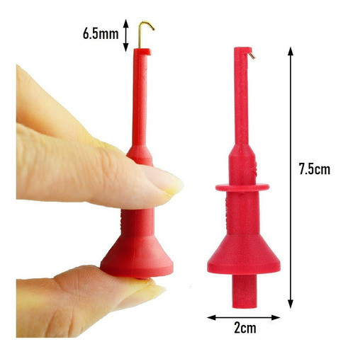 Adaptador Cabo De Teste Multímetro Plugue Bico Ponta Gancho 1