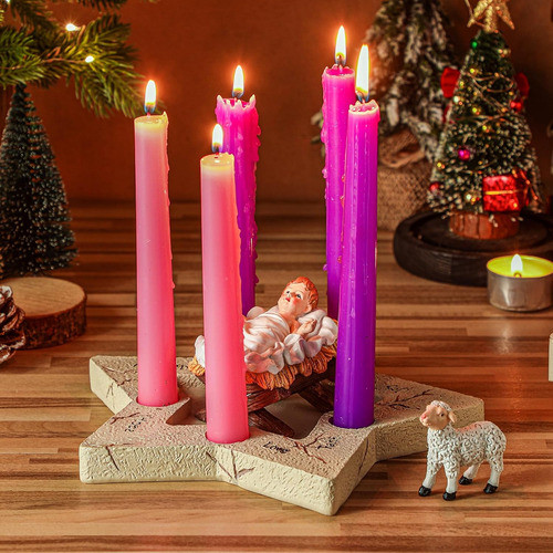 Soporte De Vela En Forma De Estrella, Resina, 3 Piezas 1