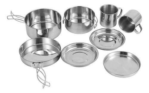 Marmita Camping Acero Inoxidable 2 Personas Ollas Sarten 0