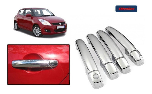 Kit 4 Cubre Manijas Cromadas Suzuki Swift 2007 2008 2009 10 1