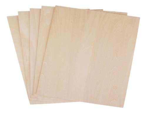 5x Folhas De Madeira Diy Placa De Madeira 200mmx200mmx1mm 0
