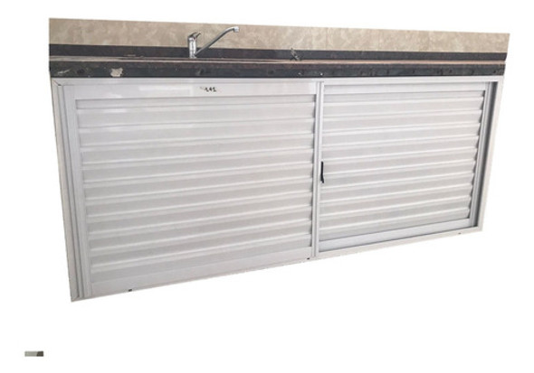 Postigon Aluminio Blanco 150x80 Bajo Mesada Bajo Parrilla 0