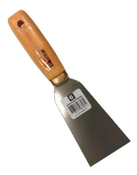 Espátula Mango De Madera Para Enduir N 6 Acero Pintor - Mm 0 Espátula Mango De Madera Para Enduir N 6 Acero Pintor - Mm 0
