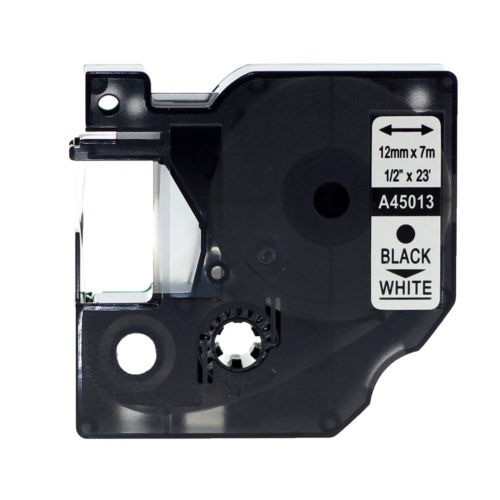 Pack 5 Negro Sobre Blanco Para Dymo D1 Estándar De Etiquetad 1