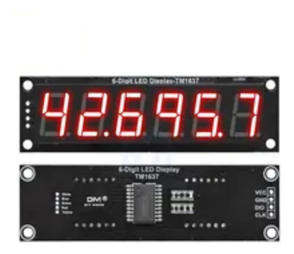 Tm1637 - Módulo De 6 Displays De 7 Seg Vermelho Arduino Pic 0