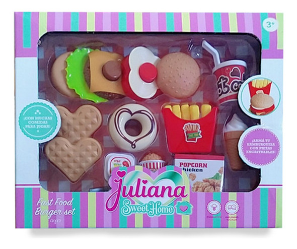 Set Fast Food Hamburguesa Encastre Juliana 0