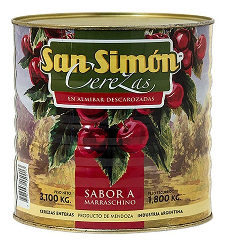 Cerezas En Almibar Roja San Simon (3.100 Kg ) 0
