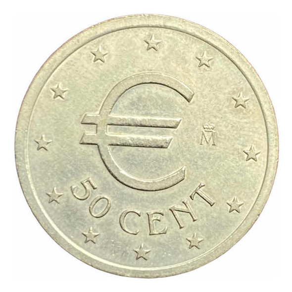 Moneda España 50 Centavos De Euro Prueba 1998 Uc 305 0