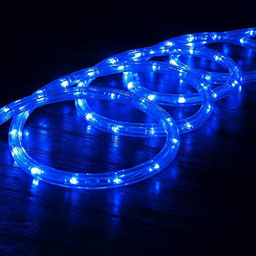 Wyzworks 20' Pies Azul Extensible Led Cuerda De Luces - Flex 1