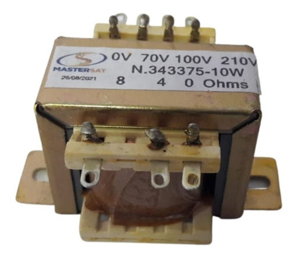 Trafo Som Ambiente Audio Linha 70v/100v/210v 10w 4/8r 10pçs 1